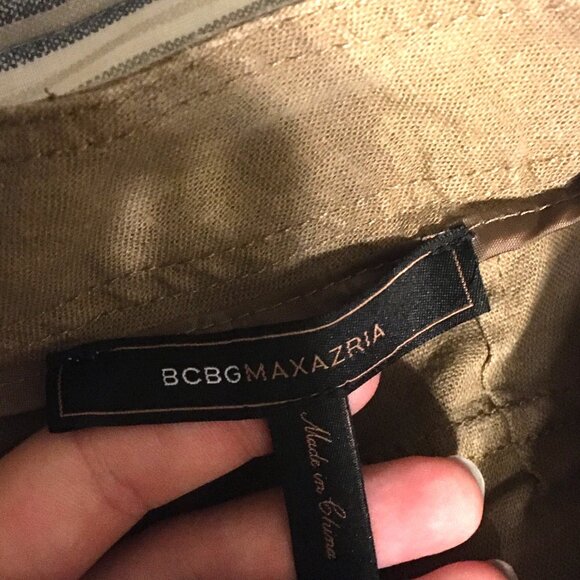 BCBGMaxAzria Brown Wide Leg Linen Trousers Pants Women Size 8 - Picture 6 of 9